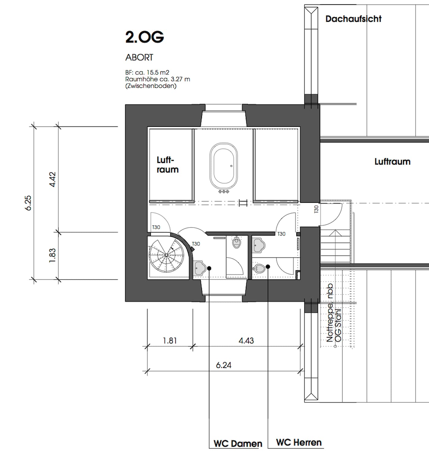 Grundriss Zwischenboden-ABORTE