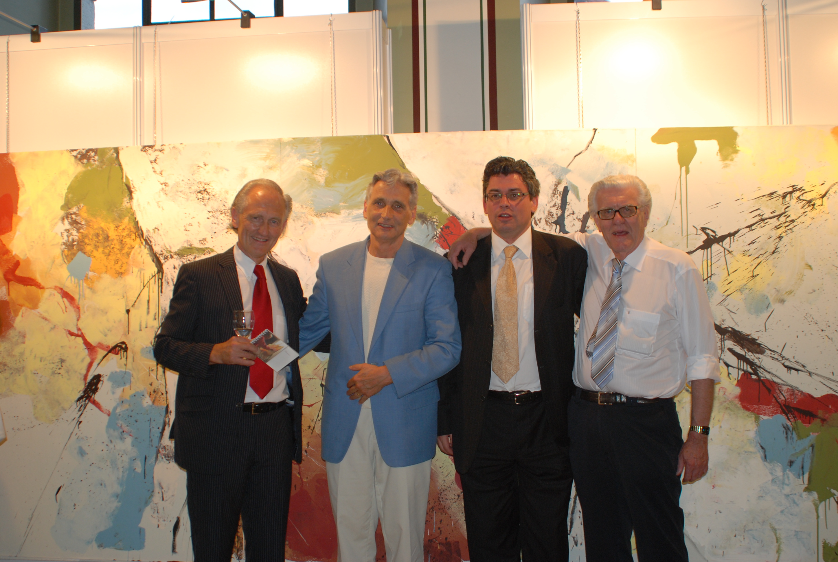 v.l.n.r.: H. Werner Stolz-Löliger, Steve Carpenter,  Remo Schällibaum, Gebhard Balhuber