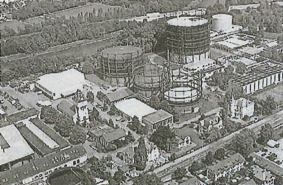 Ursprünglich waren es vier Gasspeicher. Foto: LAB